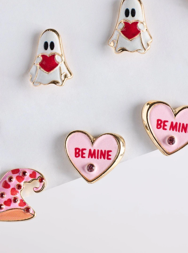 Ghost Valentine's Stud Earring Set