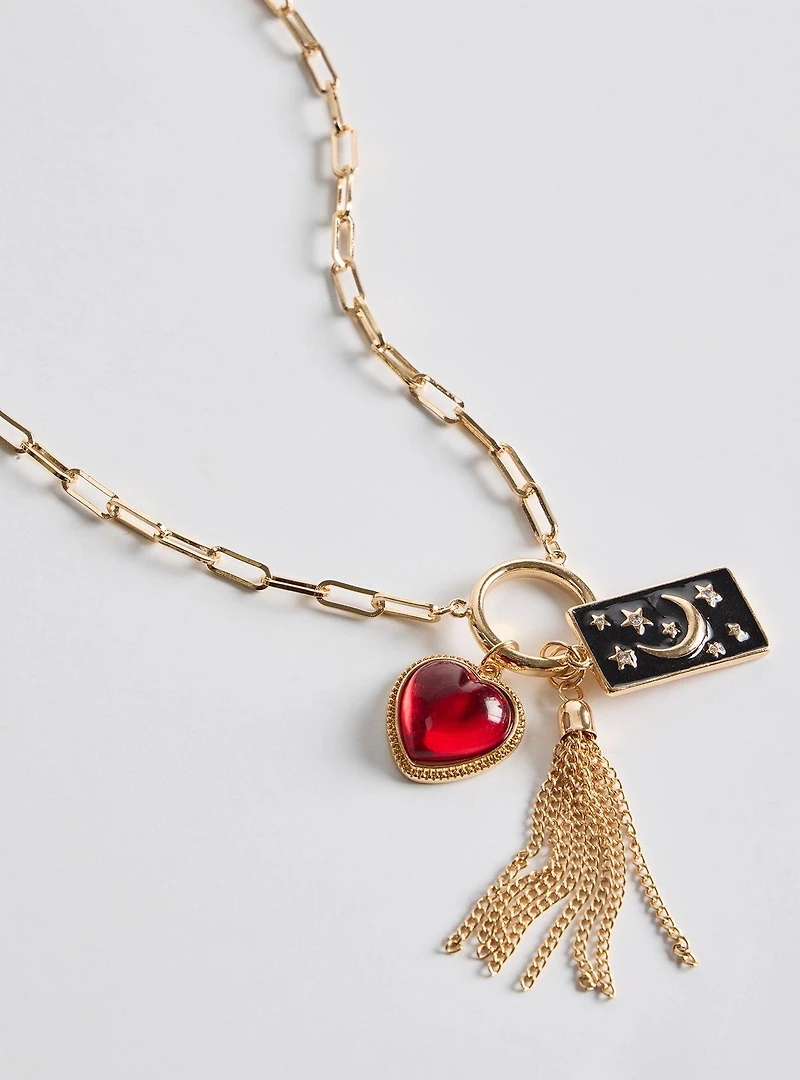 Heart Celestial Link Necklace