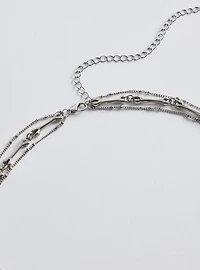 Bone Heart Layered Necklace