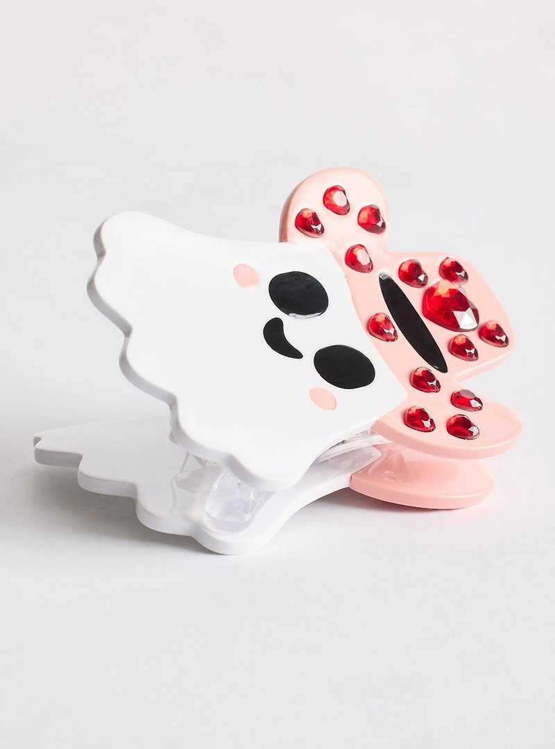Ghost Valentine's Day Hair Clip