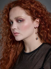 Nightfall Bleeding Heart Skull Earring