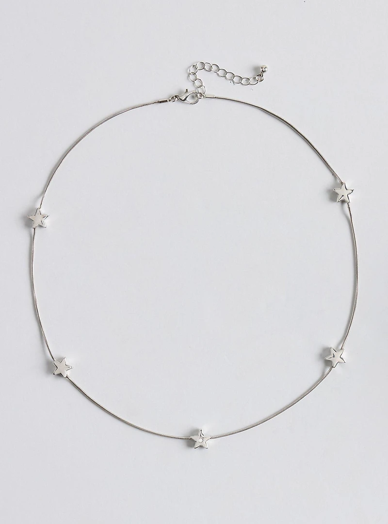 Puffy Star Station Necklace