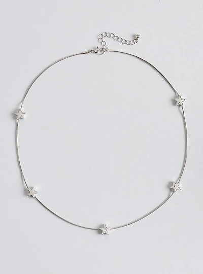 Puffy Star Station Necklace