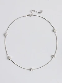 Puffy Star Station Necklace