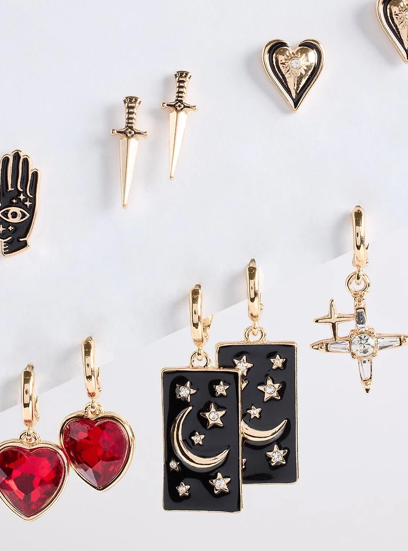 Celestial Heart Earring Set