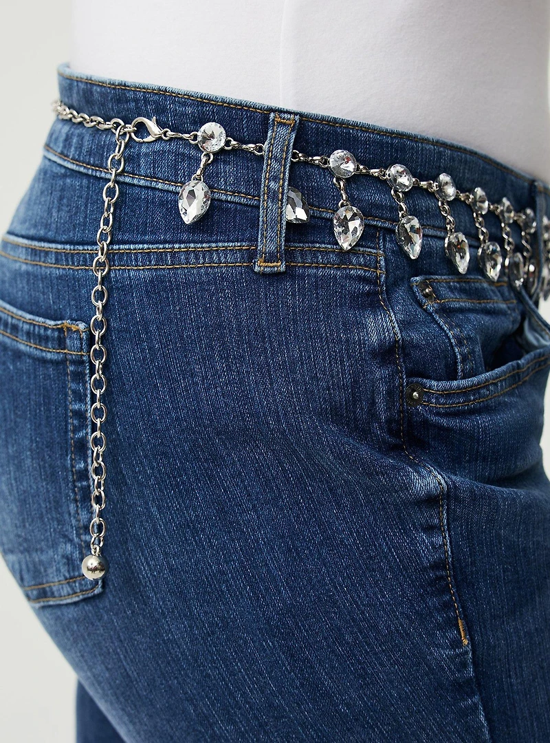 Teardrop Rhinestone Chain Belt