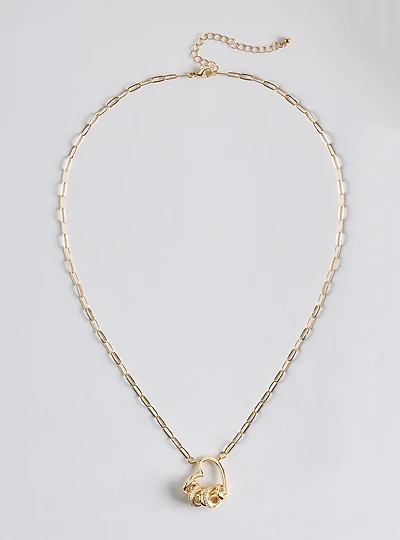 Heart Carabiner Necklace