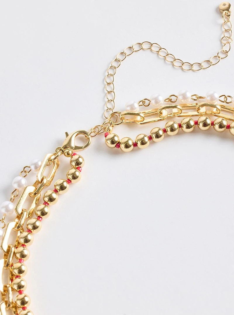 Retro Cherry Layered Necklace