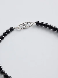 Beaded Charm Moon Necklace