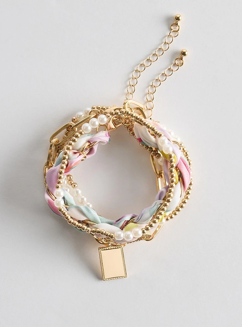 Scarf Heart Charm Bracelet