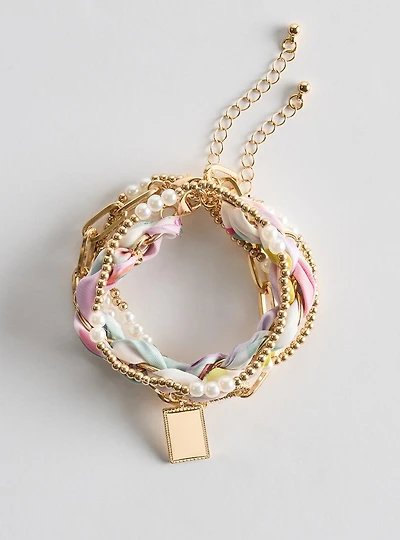 Scarf Heart Charm Bracelet