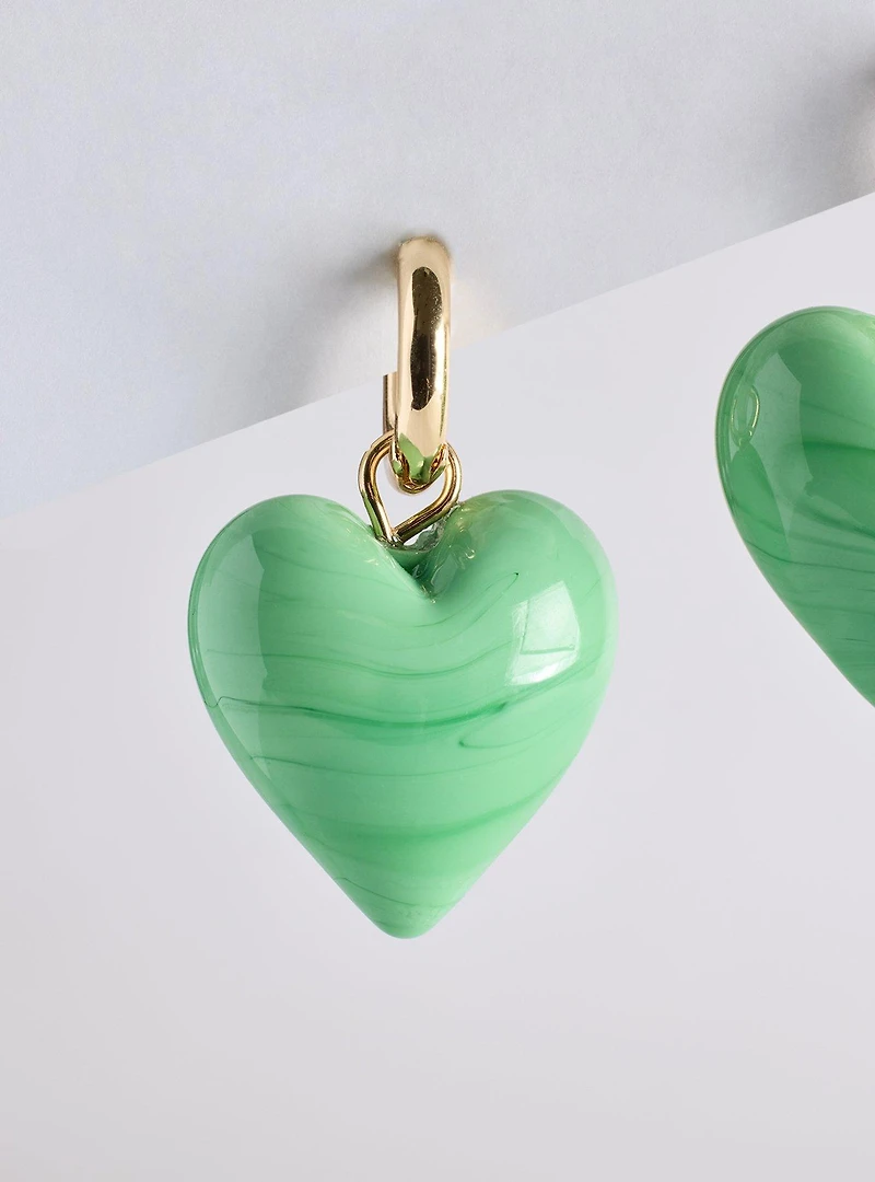 Heart Statement Hoop Earring
