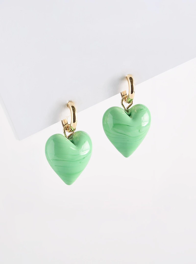 Heart Statement Hoop Earring