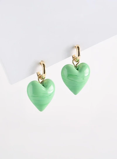 Heart Statement Hoop Earring