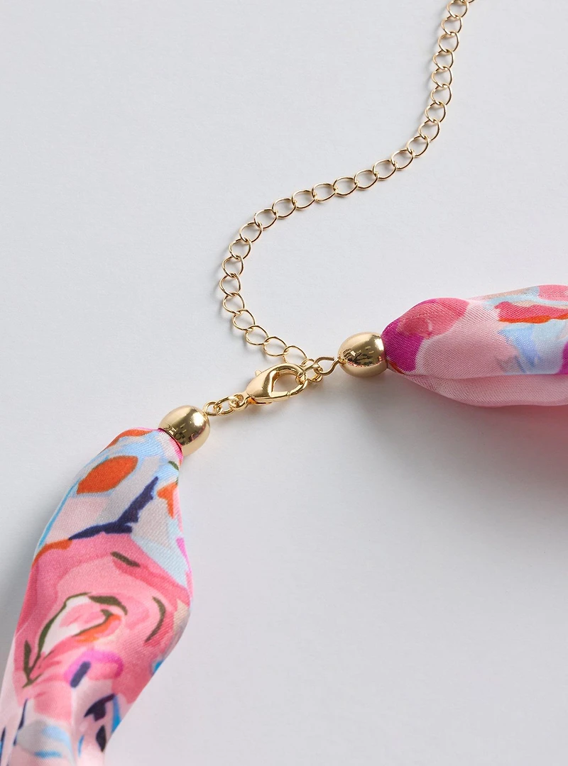 Scarf Heart Charm Necklace