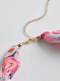 Scarf Heart Charm Necklace