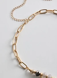 Beaded Charm Heart Necklace