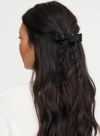 Beaded Bow Barrette