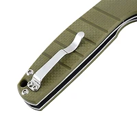 Kizer Vanguard Series Gemini Manual Knife Frame Lock Green G-10 [3.125" Stonewash N690] Drop Point V3471N2