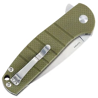 Kizer Vanguard Series Gemini Manual Knife Frame Lock Green G-10 [3.125" Stonewash N690] Drop Point V3471N2
