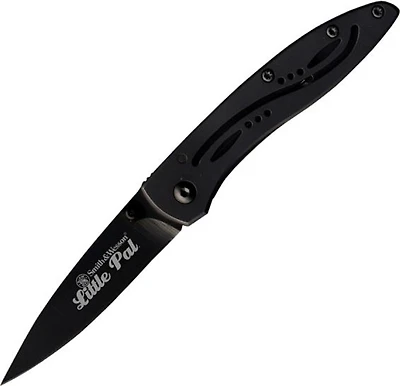S&W Little Pal Manual Knife Frame Lock Black Stainless Steel [2.30" Black Plain]