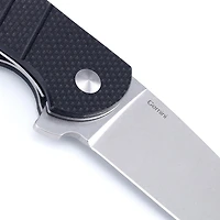 Kizer Vanguard Series Gemini Manual Knife Frame Lock Black G-10 [3.125" Stonewash N690] Drop Point V3471N1