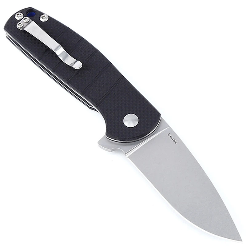 Kizer Vanguard Series Gemini Manual Knife Frame Lock Black G-10 [3.125" Stonewash N690] Drop Point V3471N1
