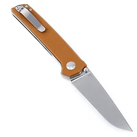 Kizer Vanguard Series Domin Manual Knife Liner Lock Brown G-10 [3.46" Stonewash VG-10] Drop Point V4516A4