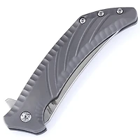 Kizer Nomad Manual Knife Frame Lock Gray Titanium [3.75" Satin S35VN] Trailing Point Ki4482A1