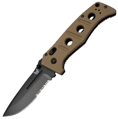 Benchmade Adamas Sibert Folding Knife AXIS Lock Tan G-10 [3.82" Black D2] 275SBKSN