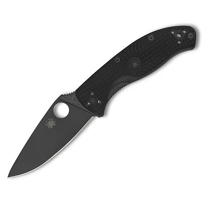 Spyderco Tenacious Folding Knife Liner Lock Black FRN [3.39" Black 8Cr13MoV] C122PBBK