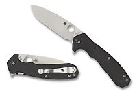 Spyderco Amalgam Folding Knife Compression Lock Black Carbon Fiber/G-10 [3.80" Satin S30V] C234CFP