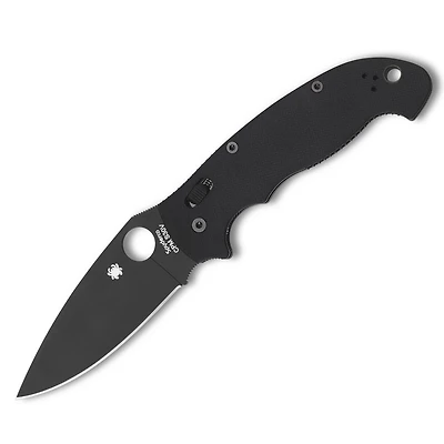 Spyderco Manix 2XL Folding Knife Ball Bearing Lock Black G-10 [3.875" Black S30V] C95GPBBK2