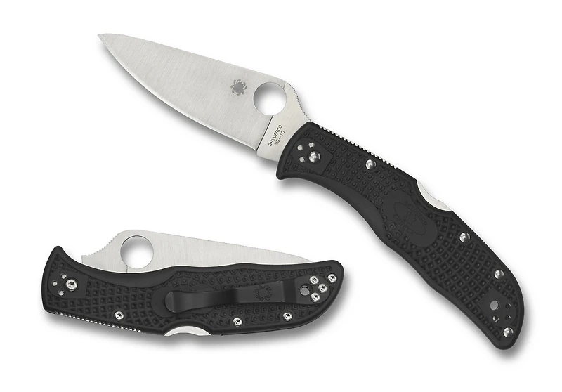 Spyderco Endela Lightweight Folding Knife Lockback Black FRN [3.41" Satin VG-10] C243PBK
