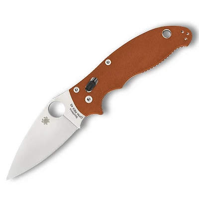 Spyderco Sprint Run Manix 2 Folding Knife Ball Bearing Lock Orange G-10 [3.375" Satin REX 45] C101GBORE2