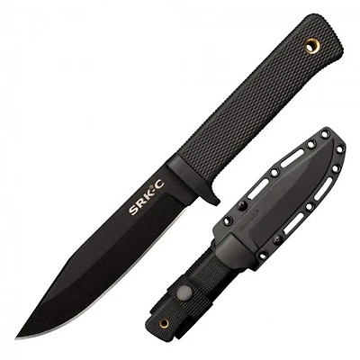Cold Steel SRK Fixed Blade Knife Black Kray-Ex [5.00" Plain Black] Clip Point 49LCKD