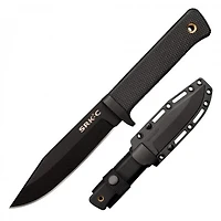 Cold Steel SRK Fixed Blade Knife Black Kray-Ex [5.00" Plain Black] Clip Point 49LCKD
