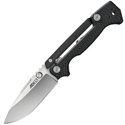 Cold Steel AD-15 Manual Knife Lockback Black G-10 [3.50" Satin Plain S35VN] Drop Point 58SQB