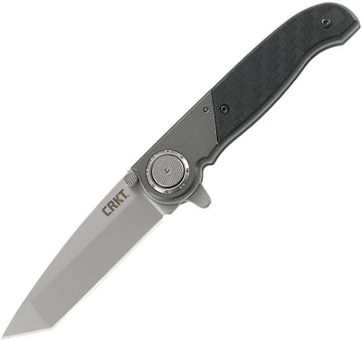 CRKT M40-02 Manual Knife Deadbolt Lock GRN Black [3.00" Plain Bead Blast] Tanto