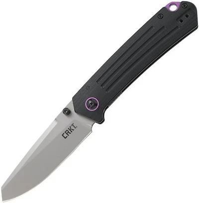 CRKT Montosa Manual Knife Liner Lock G-10 Black [3.25" Bead Blast Plain] Clip Point 7115