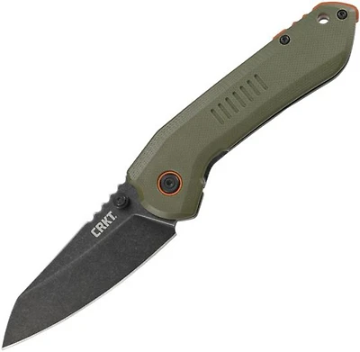 CRKT Overland Manual Knife Frame Lock OD Green G-10 [3.00" Black Stonewash 8Cr13MoV] Wharncliffe 6280