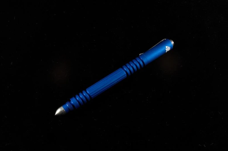 Hinderer Knives Investigator Tactical Pen Matte Blue Aluminum P58010A4BLA