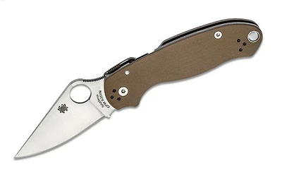 Spyderco Sprint Run Paramilitary 3 Folding Knife Compression Lock Brown G-10 [3.00" Satin S35VN] Clip Point C223GPBN