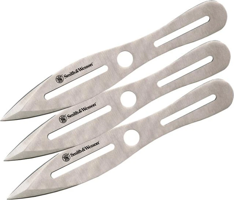 S&W Bullseye Throwing Blade Knifes 3pc Set [10.00" Plain Gray]