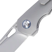 Kizer Microlith Manual Knife Liner Lock Gray Titanium [2.48" Bead Blast S35VN] Drop Point Ki2533A1
