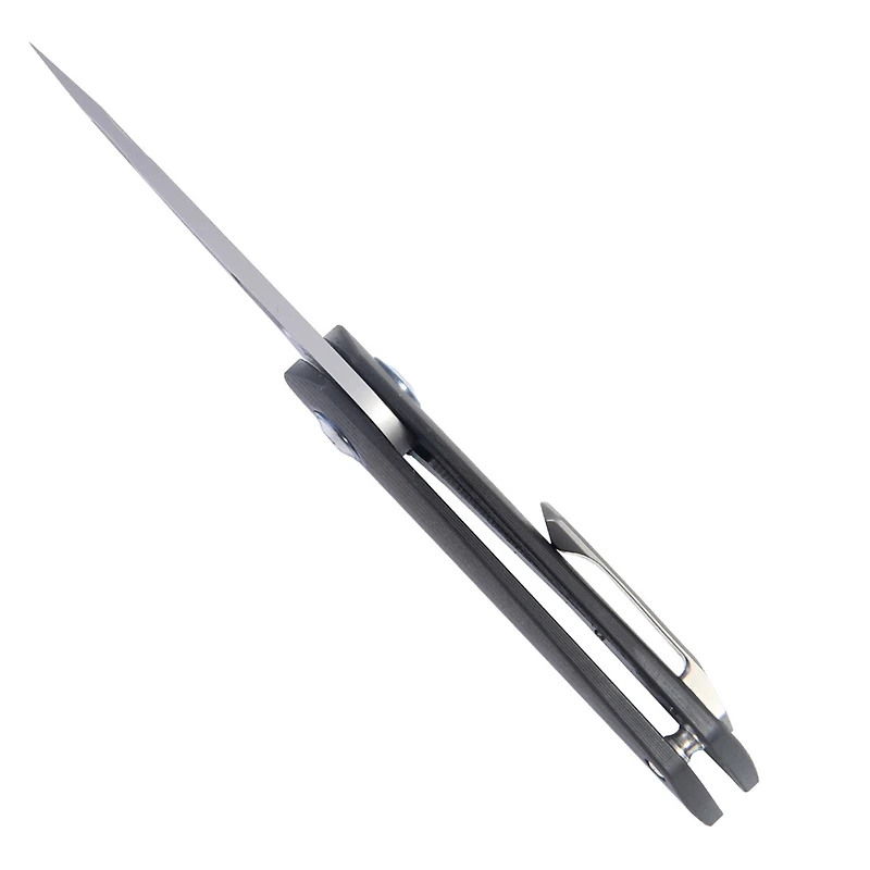 Kizer Microlith Manual Knife Liner Lock Black Carbon Fiber [2.48" Bead Blast S35VN] Drop Point Ki2533A2