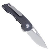 Kizer Microlith Manual Knife Liner Lock Black Carbon Fiber [2.48" Bead Blast S35VN] Drop Point Ki2533A2
