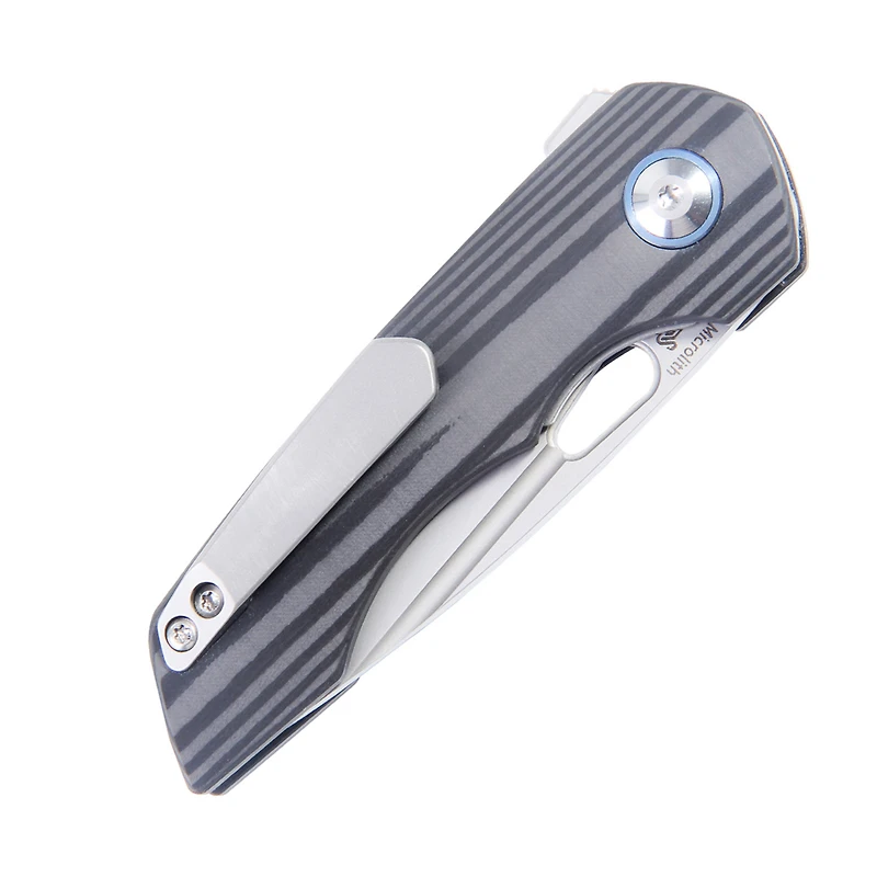 Kizer Microlith Manual Knife Liner Lock Black Carbon Fiber [2.48" Bead Blast S35VN] Drop Point Ki2533A2