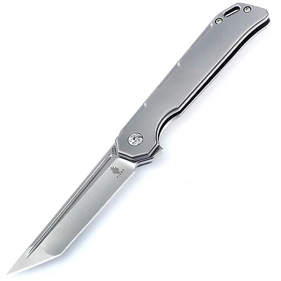 Kizer Begleiter Manual Knife Frame Lock Gray Titanium [3.54" Satin S35VN] Drop Point Ki4458T2