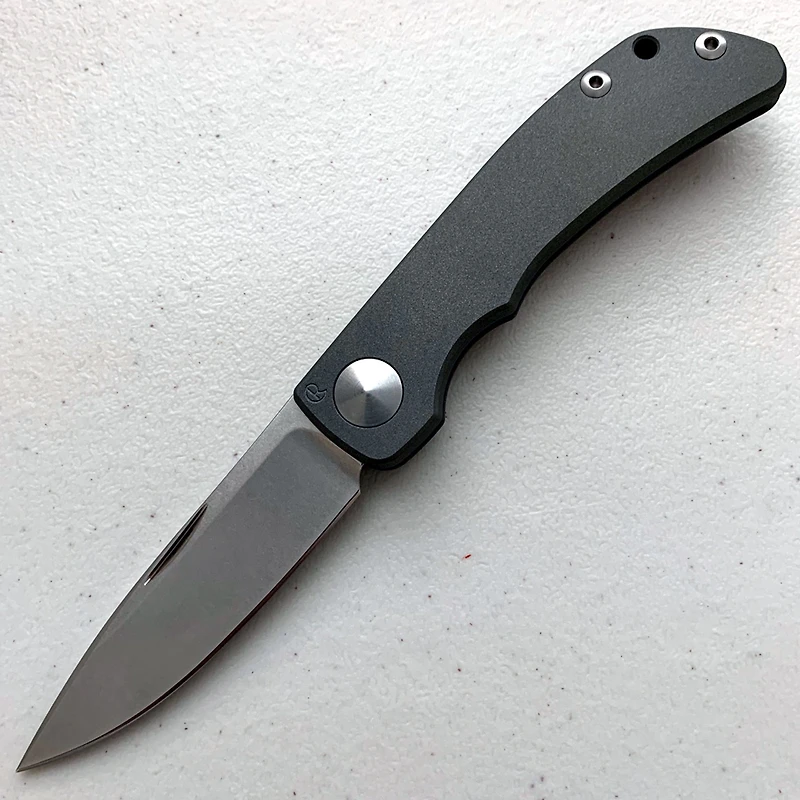 CRK Impinda Manual Knife [3.13" Plain Stonewash] Drop Point